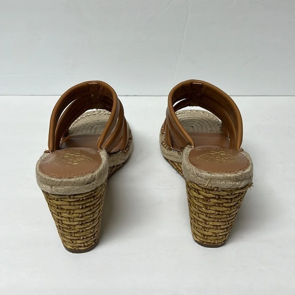 VINCE Camuto Women's Molisana Espadrille Wedge Sandal light cognac super soft